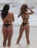 Stefanie Knight – Black Thong Bikini at the Beach in Tulum
