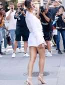 Bella Thorne Leggy In White Dress, Out in New York