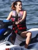 Bella Thorne Riding a Jetski in Miami
