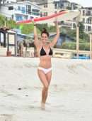 Brooke Burke Booty in Bikini at the Beach in Malibu