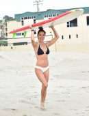 Brooke Burke Booty in Bikini at the Beach in Malibu