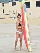 Brooke Burke Booty in Bikini at the Beach in Malibu