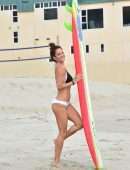 Brooke Burke Booty in Bikini at the Beach in Malibu
