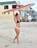 Brooke Burke Booty in Bikini at the Beach in Malibu