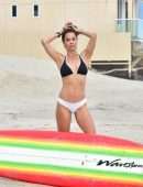 Brooke Burke Booty in Bikini at the Beach in Malibu