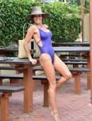 Brooke Burke Booty in Swimsuit at the Beach in Malibu