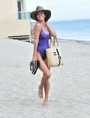 Brooke Burke Booty in Swimsuit at the Beach in Malibu