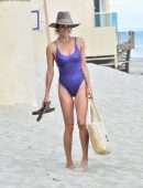 Brooke Burke Booty in Swimsuit at the Beach in Malibu