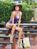 Brooke Burke Booty in Swimsuit at the Beach in Malibu