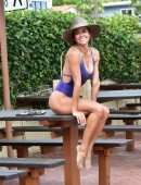 Brooke Burke Booty in Swimsuit at the Beach in Malibu