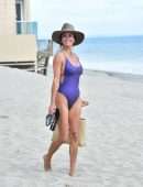 Brooke Burke Booty in Swimsuit at the Beach in Malibu