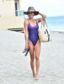 Brooke Burke Booty in Swimsuit at the Beach in Malibu