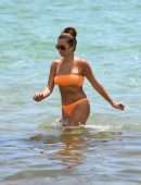 Cathy Hummels in Bikini On the Beach in Miami
