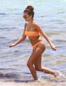Cathy Hummels in Bikini On the Beach in Miami