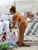 Cathy Hummels in Bikini On the Beach in Miami