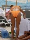 Cathy Hummels in Bikini On the Beach in Miami
