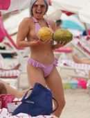 Chanel West Coast in Thong Bikini at Miami Beach