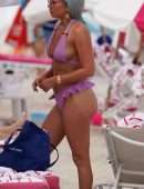 Chanel West Coast in Thong Bikini at Miami Beach