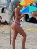 Chanel West Coast in Thong Bikini at Miami Beach