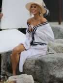 Charlotte McKinney Wardrobe Malfunction at a Beach in Los Angeles