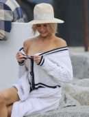 Charlotte McKinney Wardrobe Malfunction at a Beach in Los Angeles