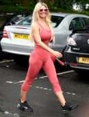 Christine McGuinness Outside a Gym in Cheshire