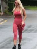 Christine McGuinness Outside a Gym in Cheshire