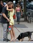 Emily Ratajkowski Wearing a Yellow Dress in NYC