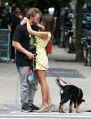 Emily Ratajkowski Wearing a Yellow Dress in NYC