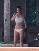Emma Watson in Bikini at a Pool in Cabo