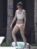 Emma Watson in Bikini at a Pool in Cabo
