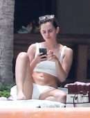 Emma Watson in Bikini at a Pool in Cabo