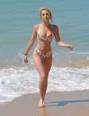 Georgia Harrison in Bikini at a Beach in Portugal