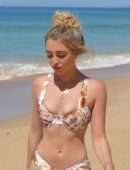 Georgia Harrison in Bikini at a Beach in Portugal