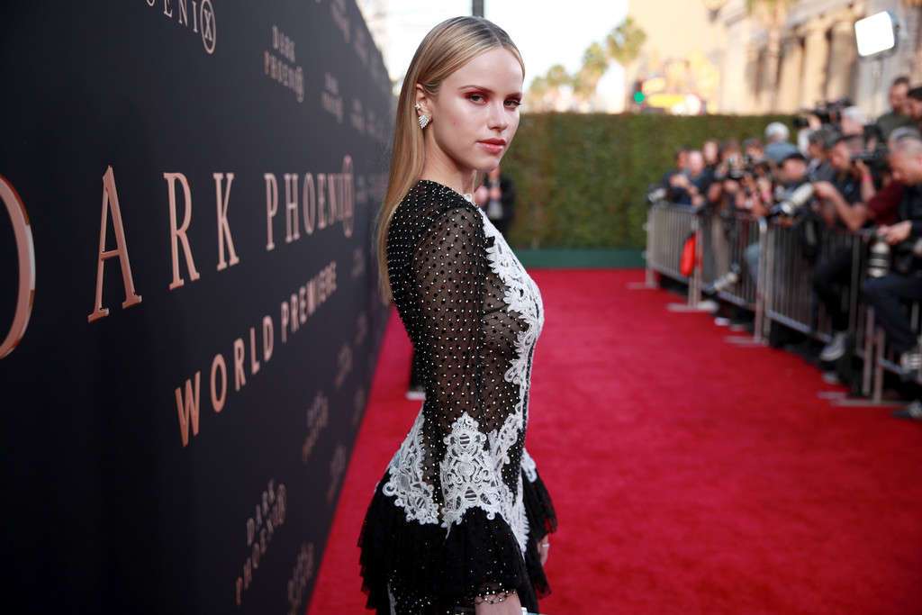 Halston Sage at the Premiere of "Dark Phoenix" in Hollywood