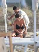 Helen Wood in Bikini on Holiday at a Beach Club in Ibiza