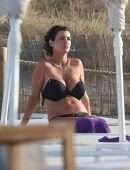 Helen Wood in Bikini on Holiday at a Beach Club in Ibiza