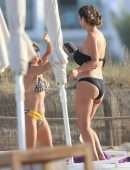 Helen Wood in Bikini on Holiday at a Beach Club in Ibiza