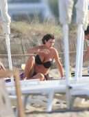 Helen Wood in Bikini on Holiday at a Beach Club in Ibiza