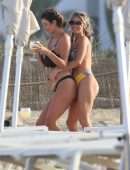 Helen Wood in Bikini on Holiday at a Beach Club in Ibiza
