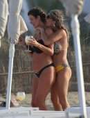 Helen Wood in Bikini on Holiday at a Beach Club in Ibiza