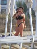 Helen Wood in Bikini on Holiday at a Beach Club in Ibiza