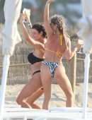Helen Wood in Bikini on Holiday at a Beach Club in Ibiza