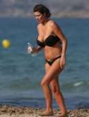Helen Wood in Bikini on Holiday at a Beach Club in Ibiza