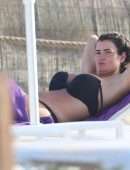 Helen Wood in Bikini on Holiday at a Beach Club in Ibiza