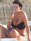 Helen Wood in Bikini on Holiday at a Beach Club in Ibiza