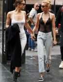 Irina Shayk and Stella Maxwell Out in Florence