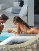 Izabel Goulart Booty in Thong Bikini in Mykonos