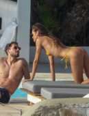 Izabel Goulart Booty in Thong Bikini in Mykonos