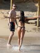 Izabel Goulart in Bikini on the Beach in Mykonos